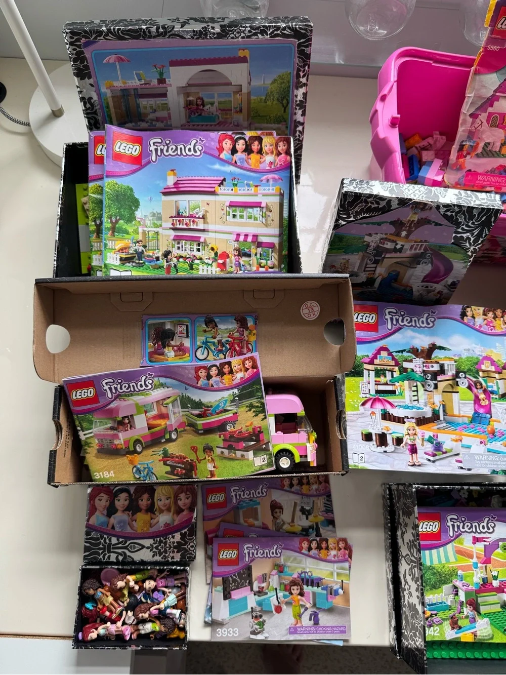 Lego Friends HUGE lot Bundle 5560 3184 3065 41017 41008 3942 3315 3933 3932 3939